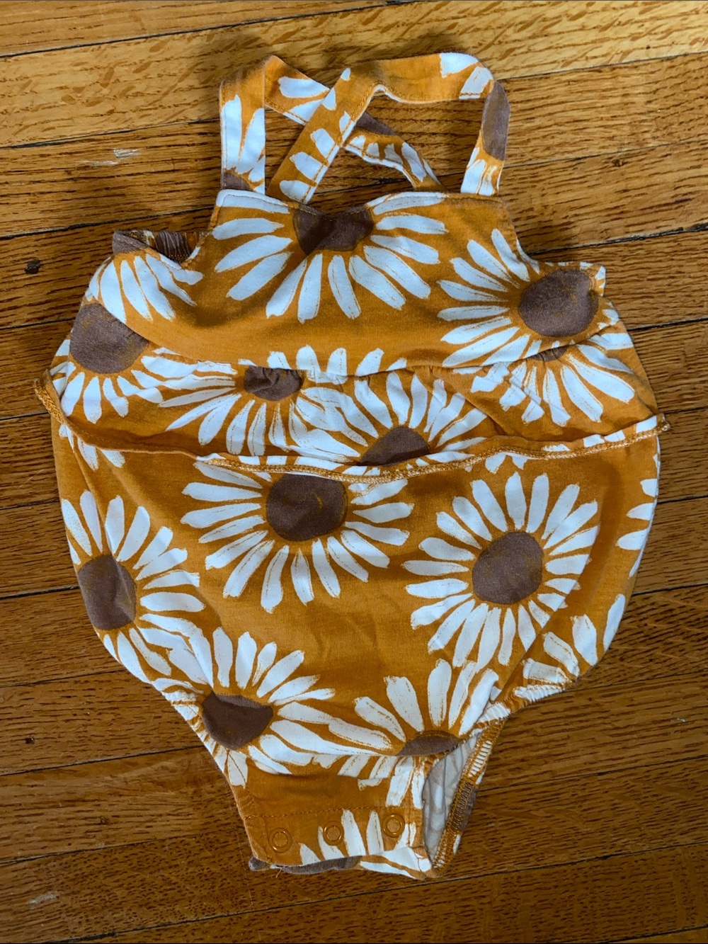 Carter's Mustard Yellow Sunflower One-Piece Romper
